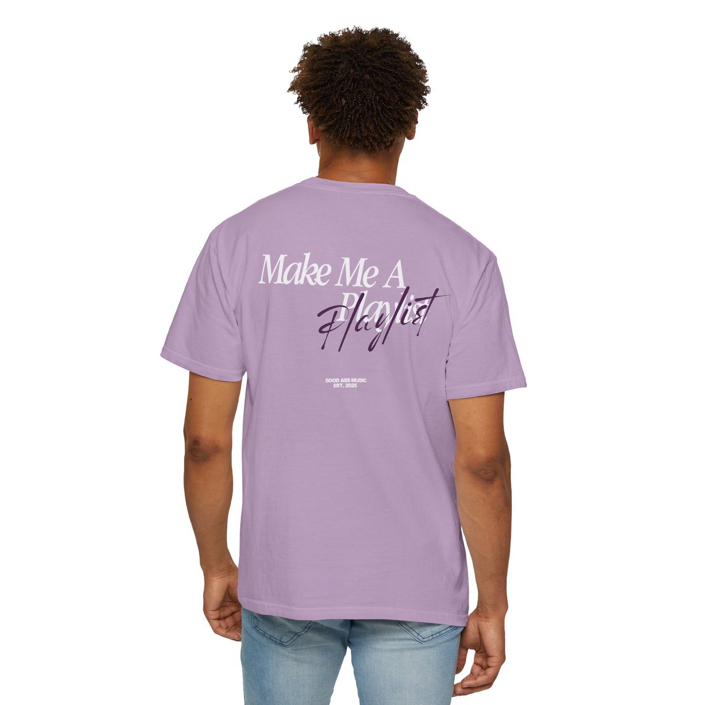"make me a playlist" tee - purple