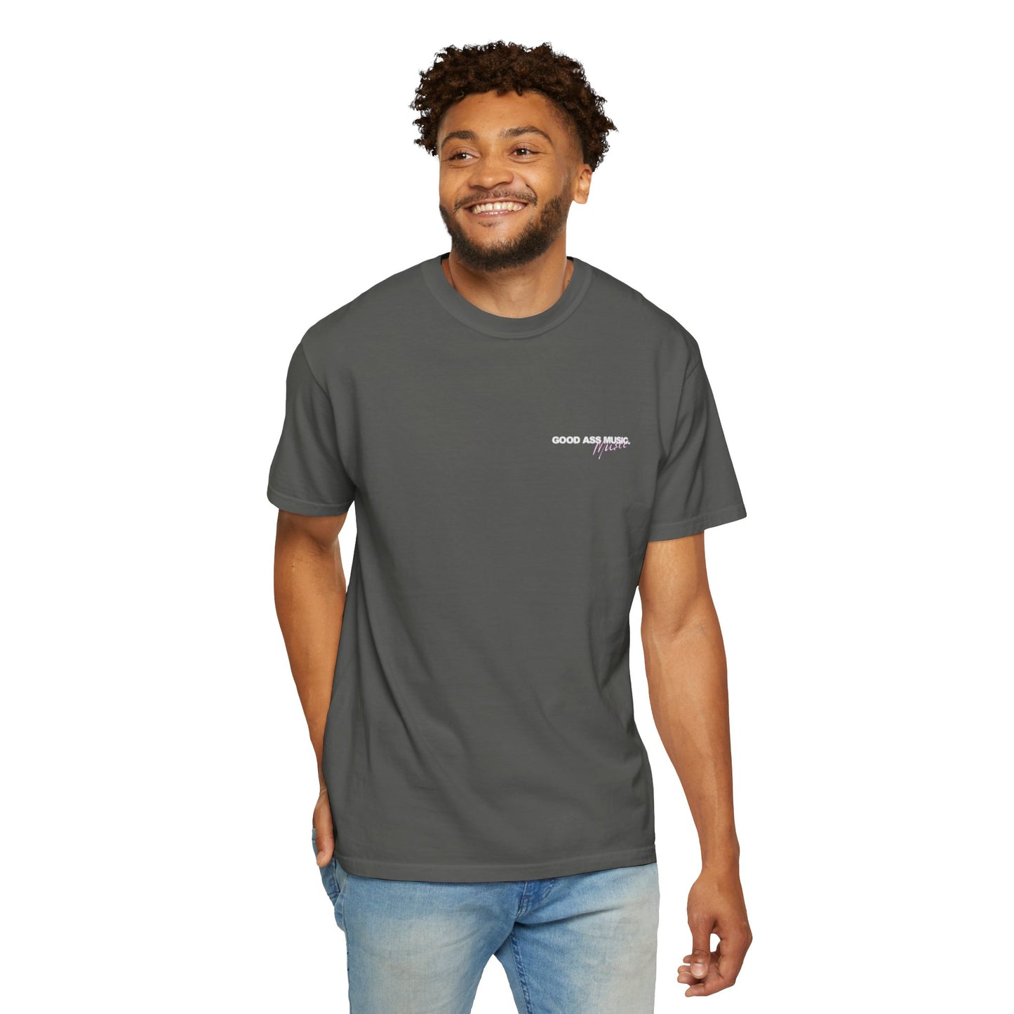 "make me a playlist" tee - graphite