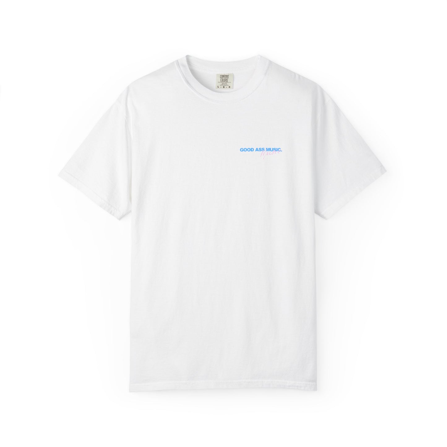 "make me a playlist" tee - blue & pink