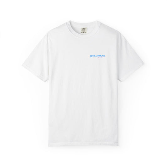 "make me a playlist" tee - blue & pink